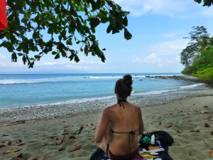 At the Beach in Matapalo, Osa Peninsula, near Puerto Jimenez