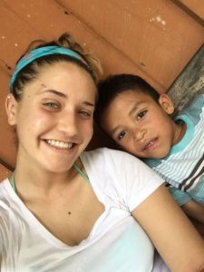 Cassie with her host family's son